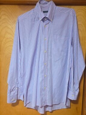Turtleson Plaid Cotton Men's Button Down Shirt Size L